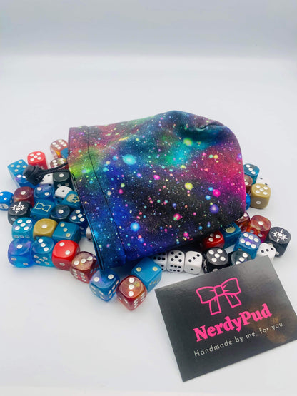 Rainbow Galaxy Dice Bag