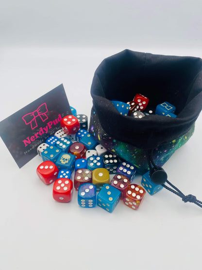 Rainbow Galaxy Dice Bag