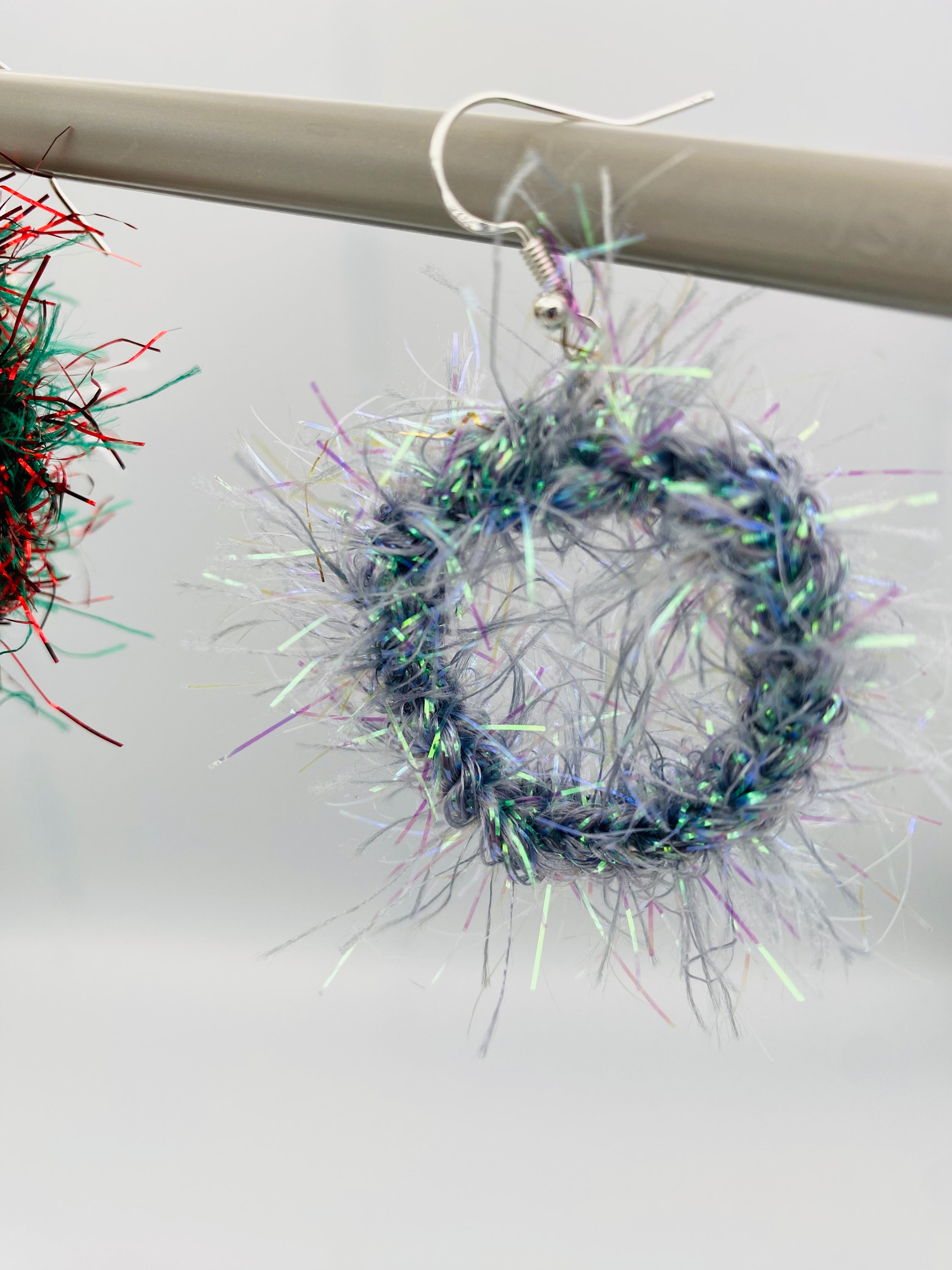 Crochet Tinsel Earrings
