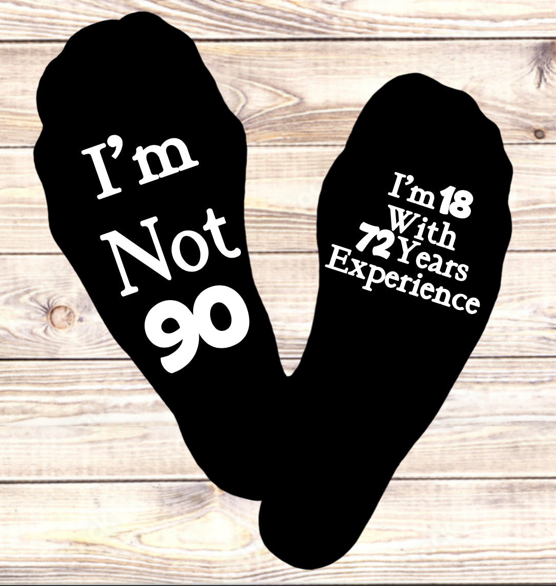 90th Birthday Socks