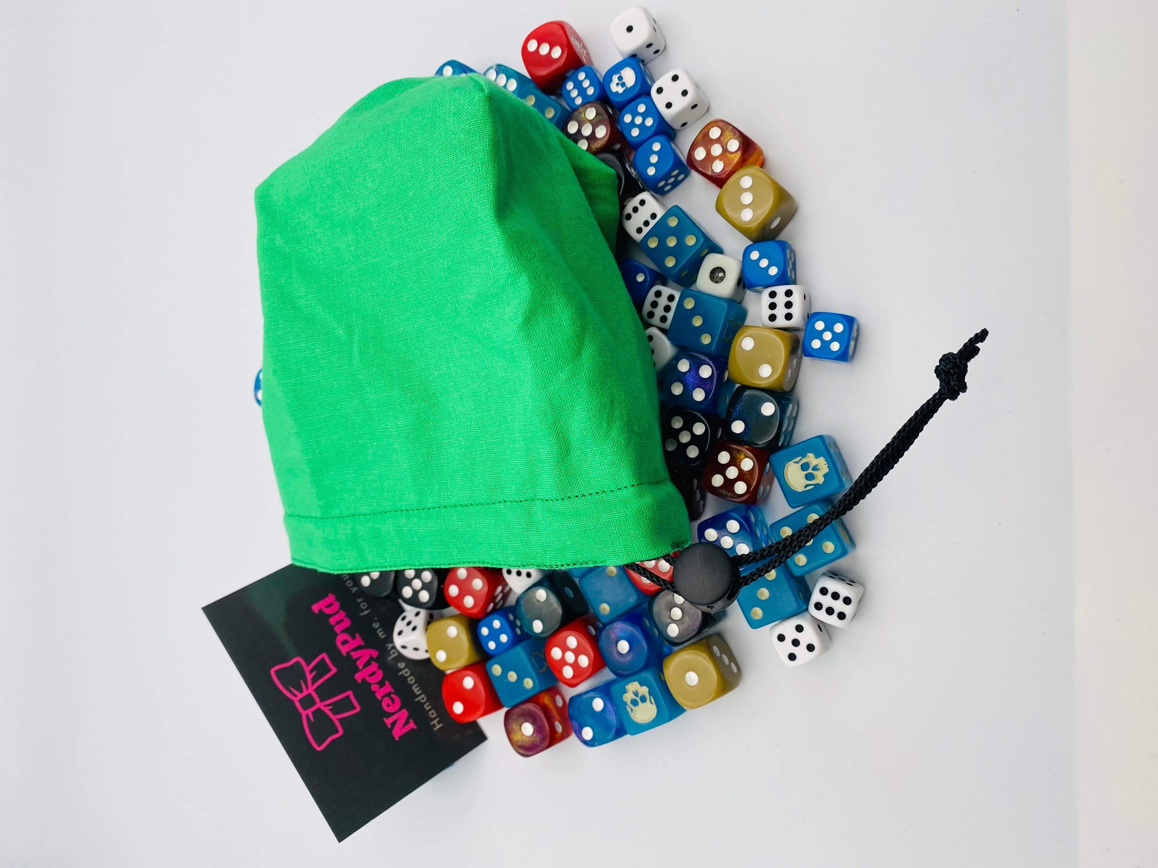 Green dice bag