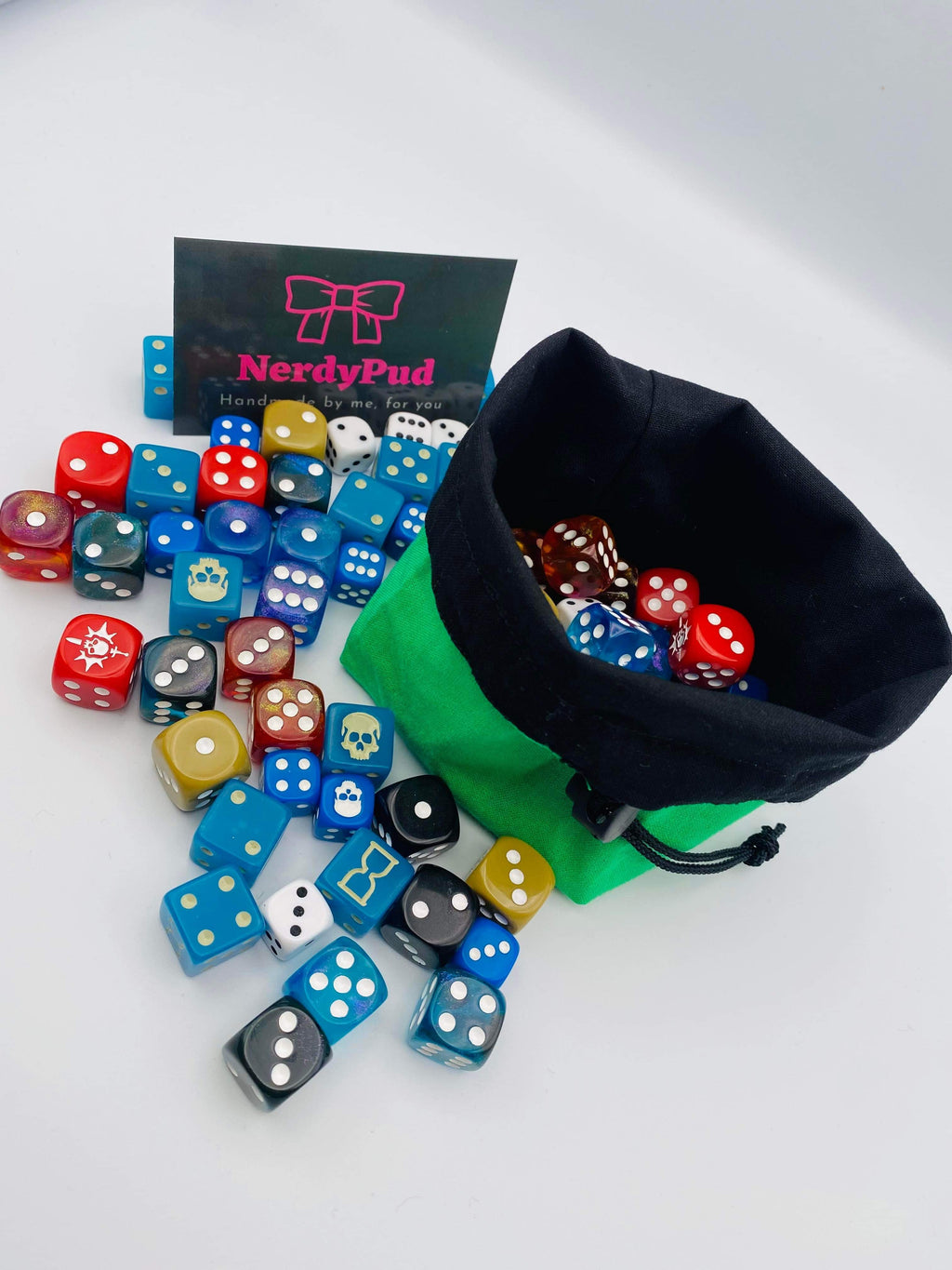 Green dice bag