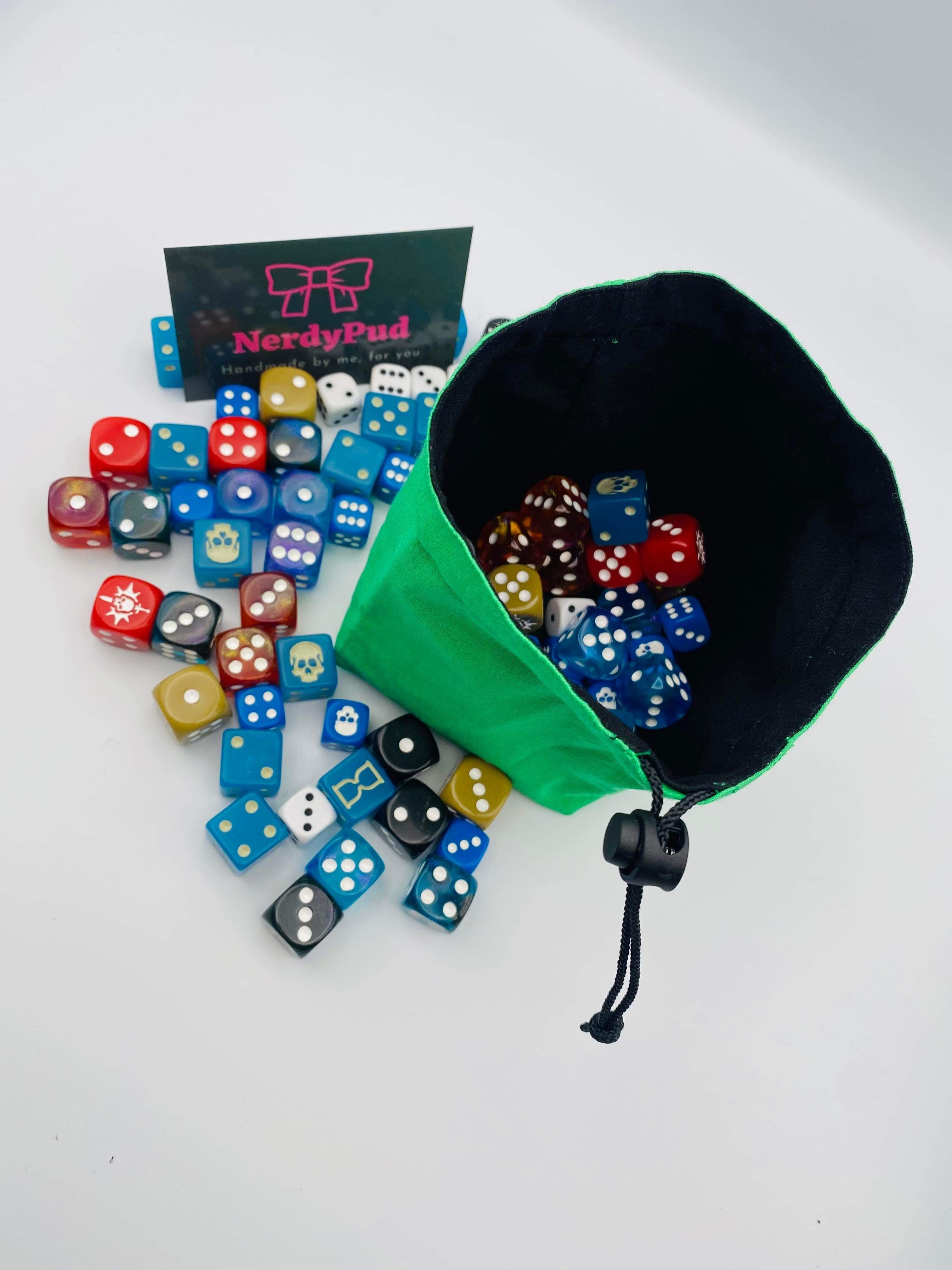 Green dice bag