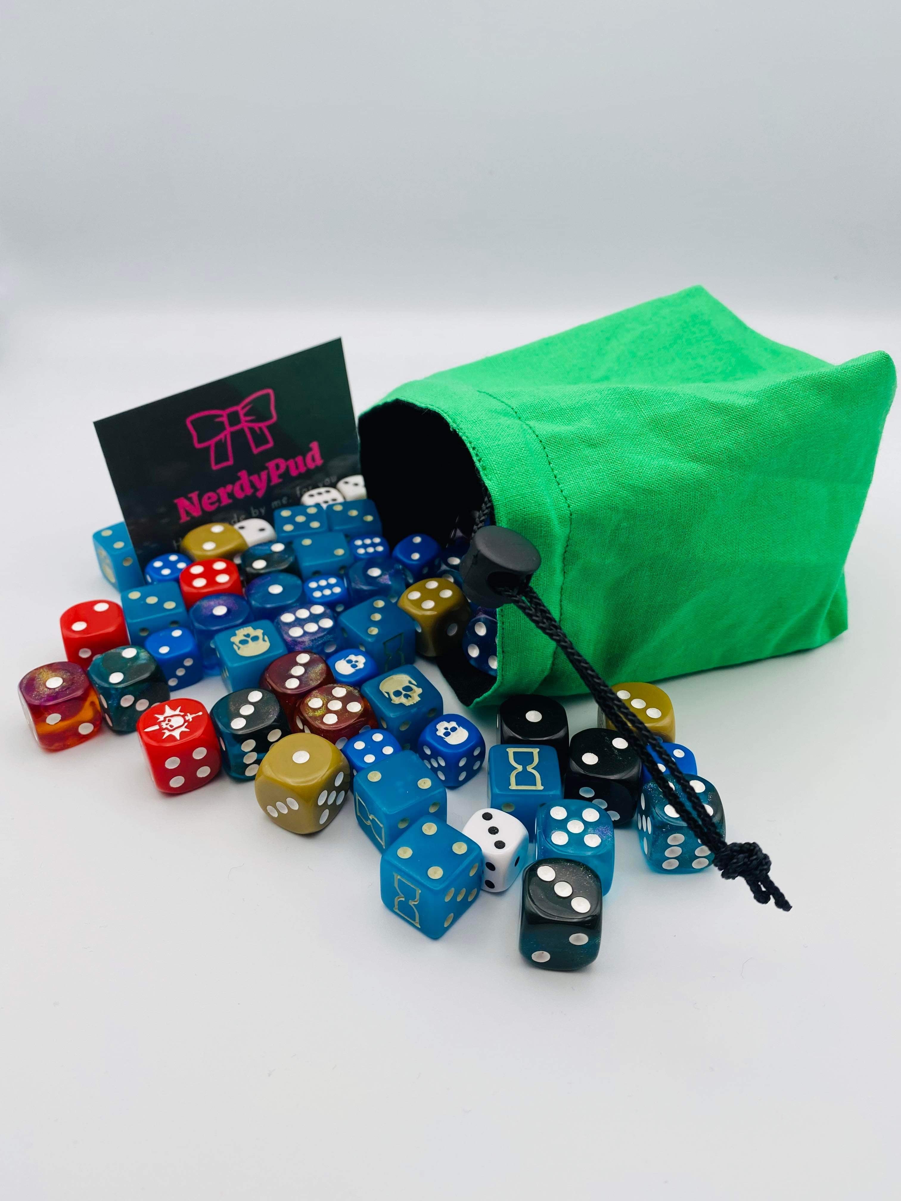 Green dice bag