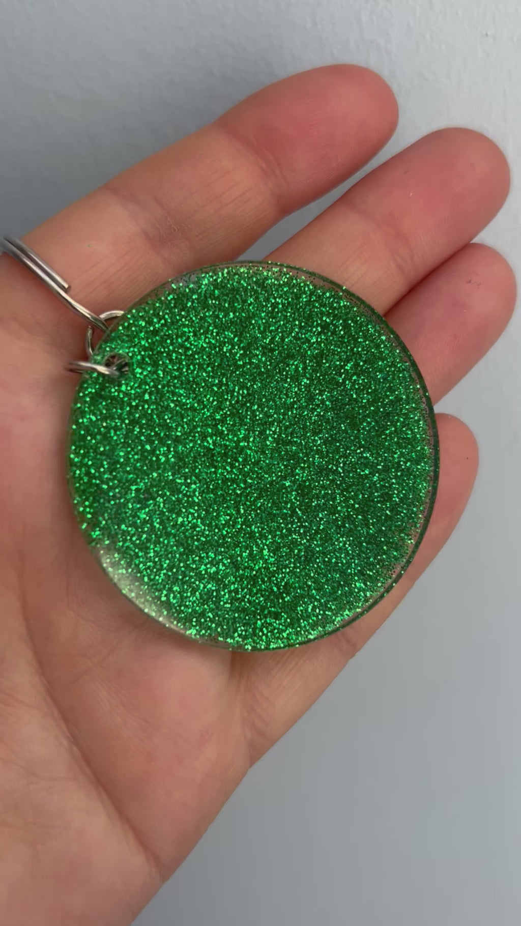 Personalised Glitter Keyring, Any Letter, Any Name, Any Colour, Novelty Gift