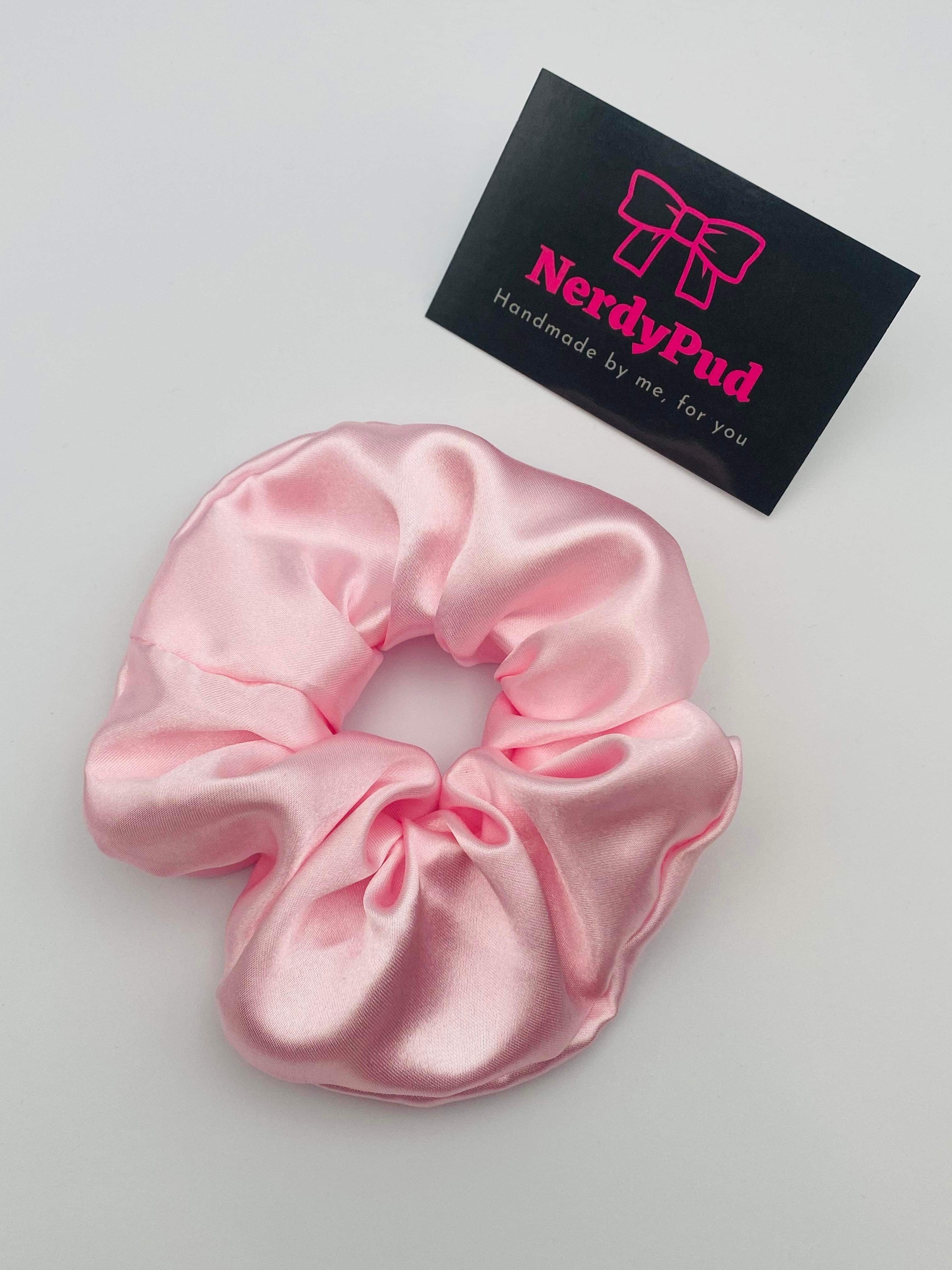 Baby Pink Satin Scrunchie