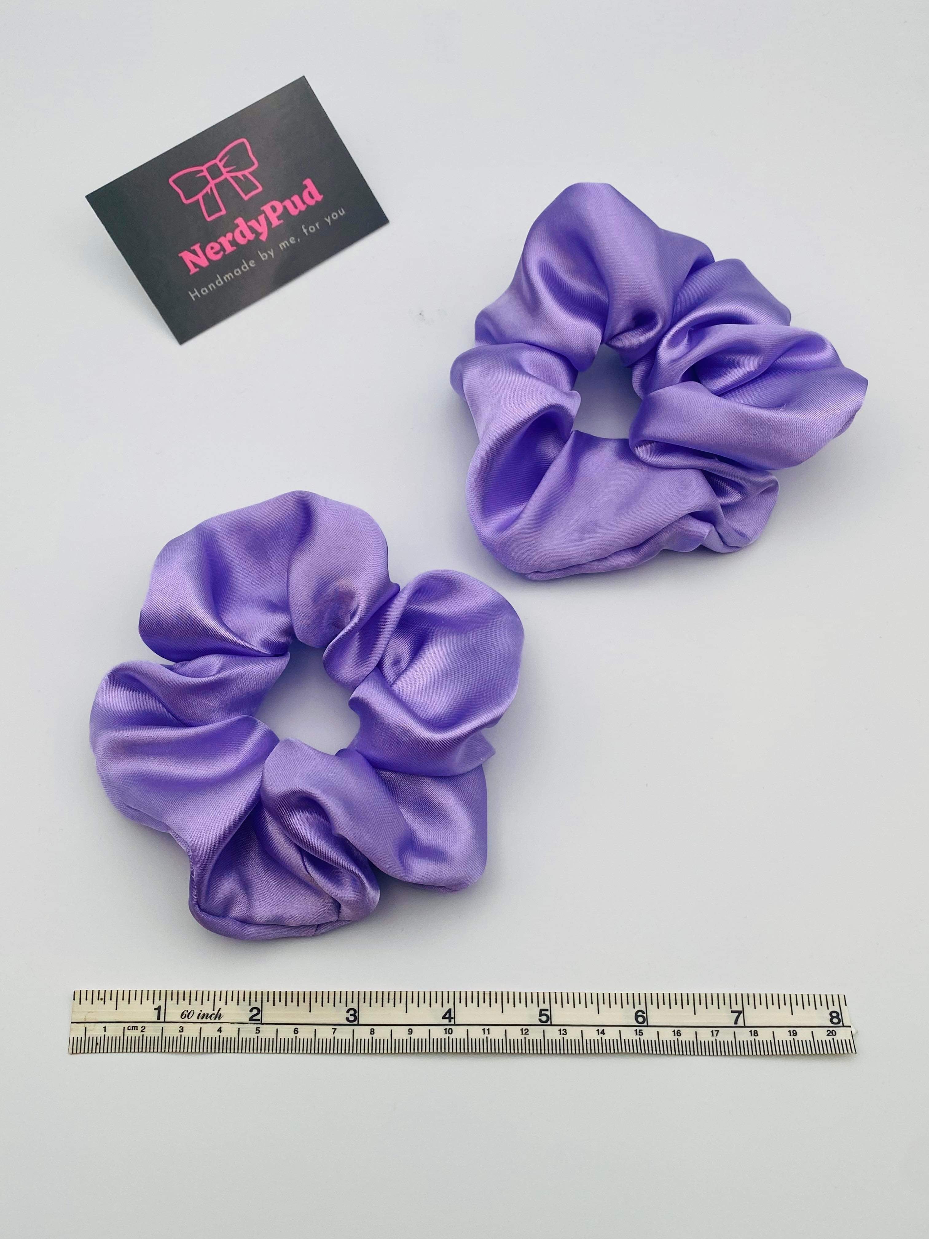 Lilac Satin Scrunchie