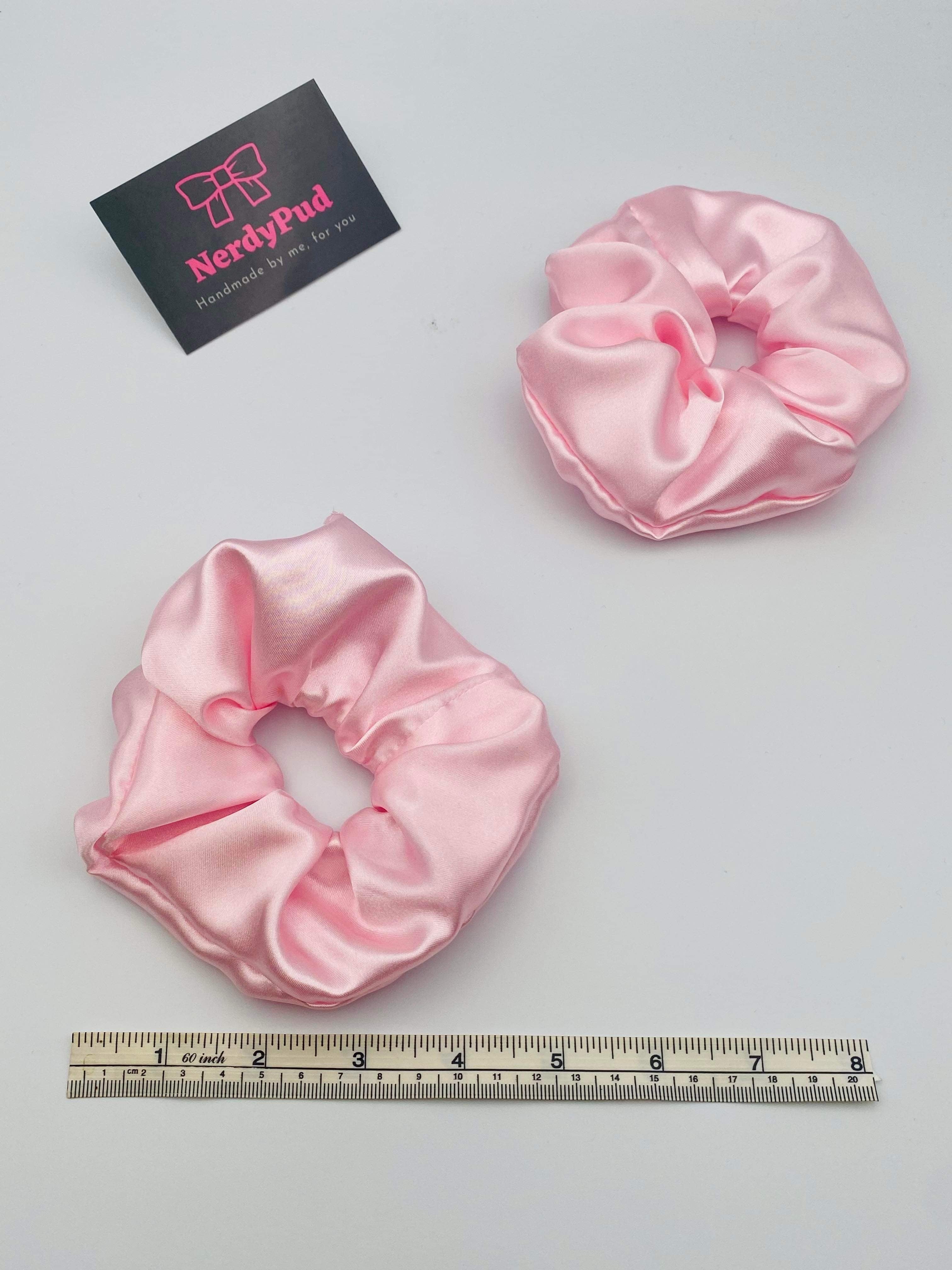 Baby Pink Satin Scrunchie