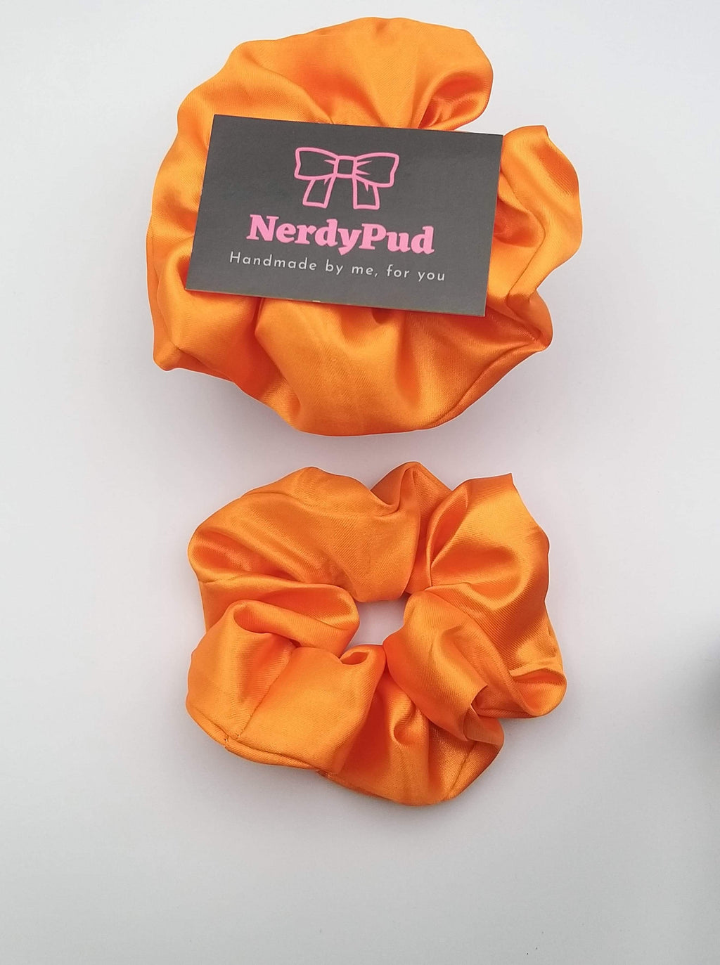 Orange Satin Scrunchie