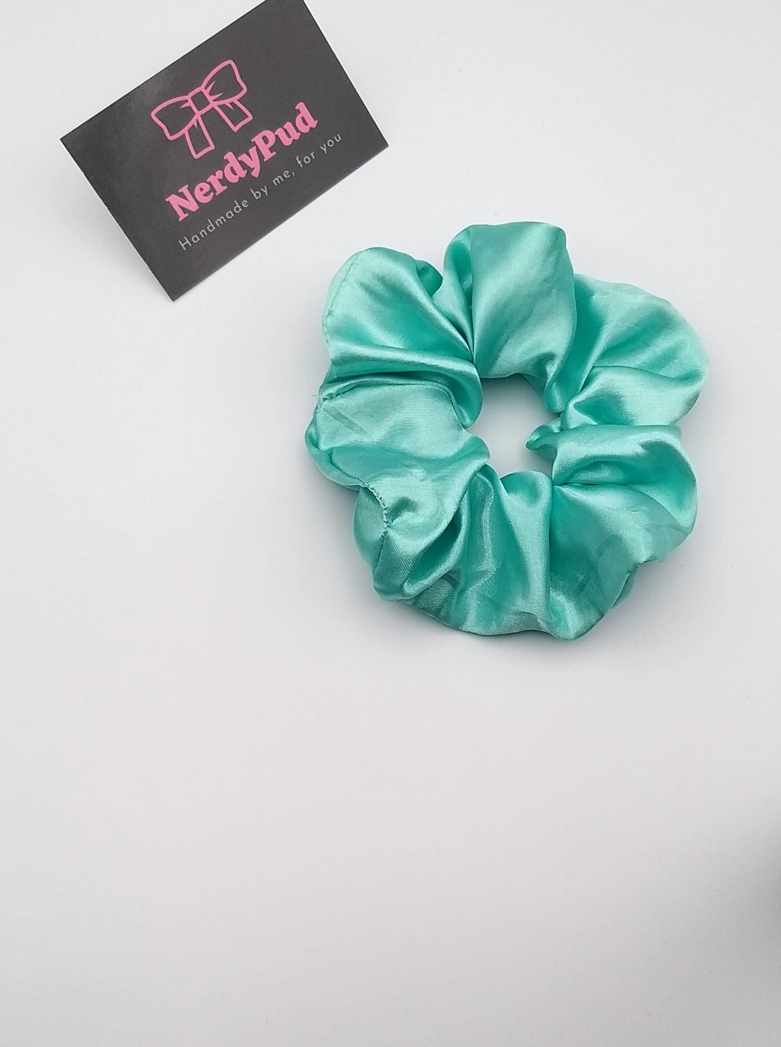 Mint Satin Scrunchie