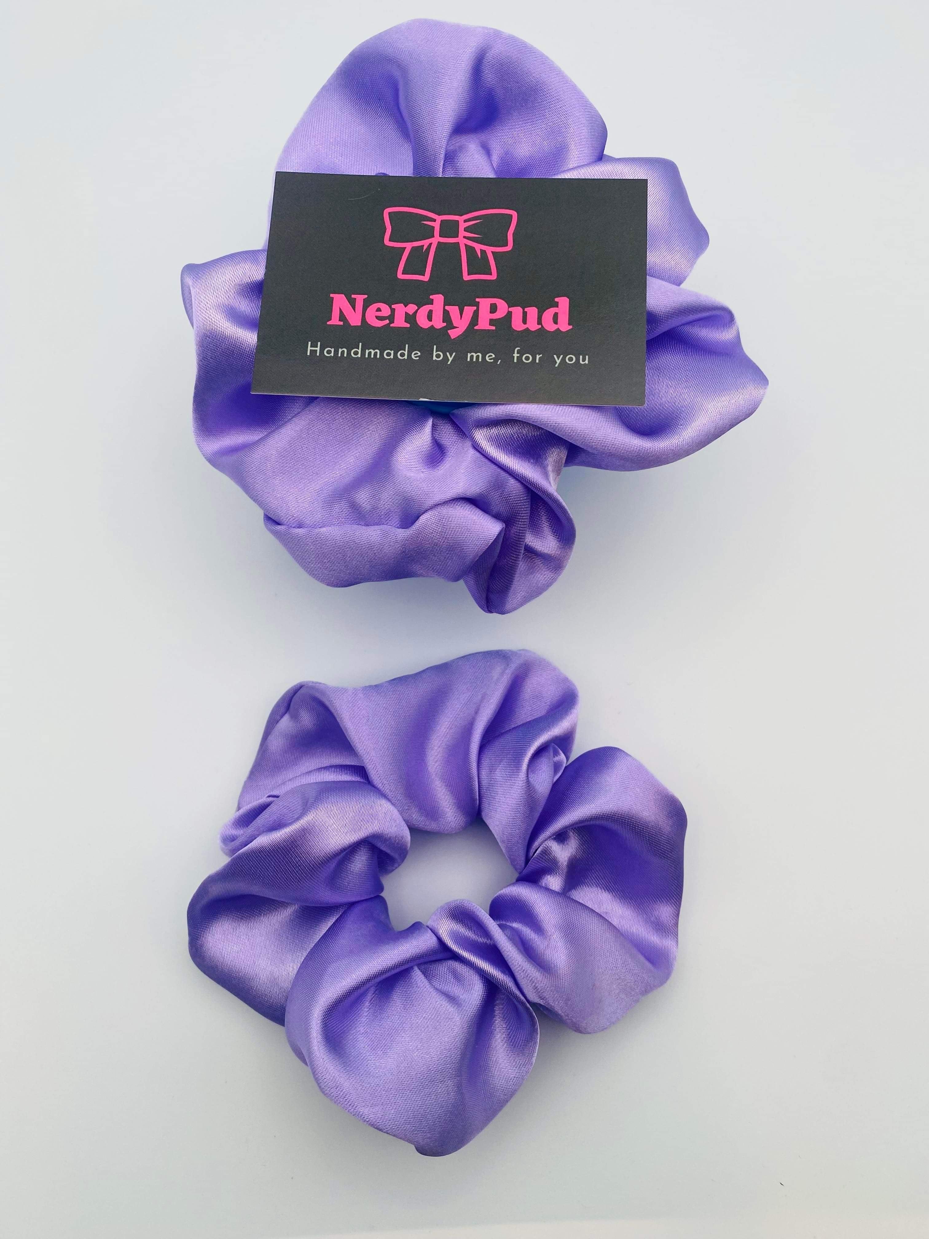 Lilac Satin Scrunchie