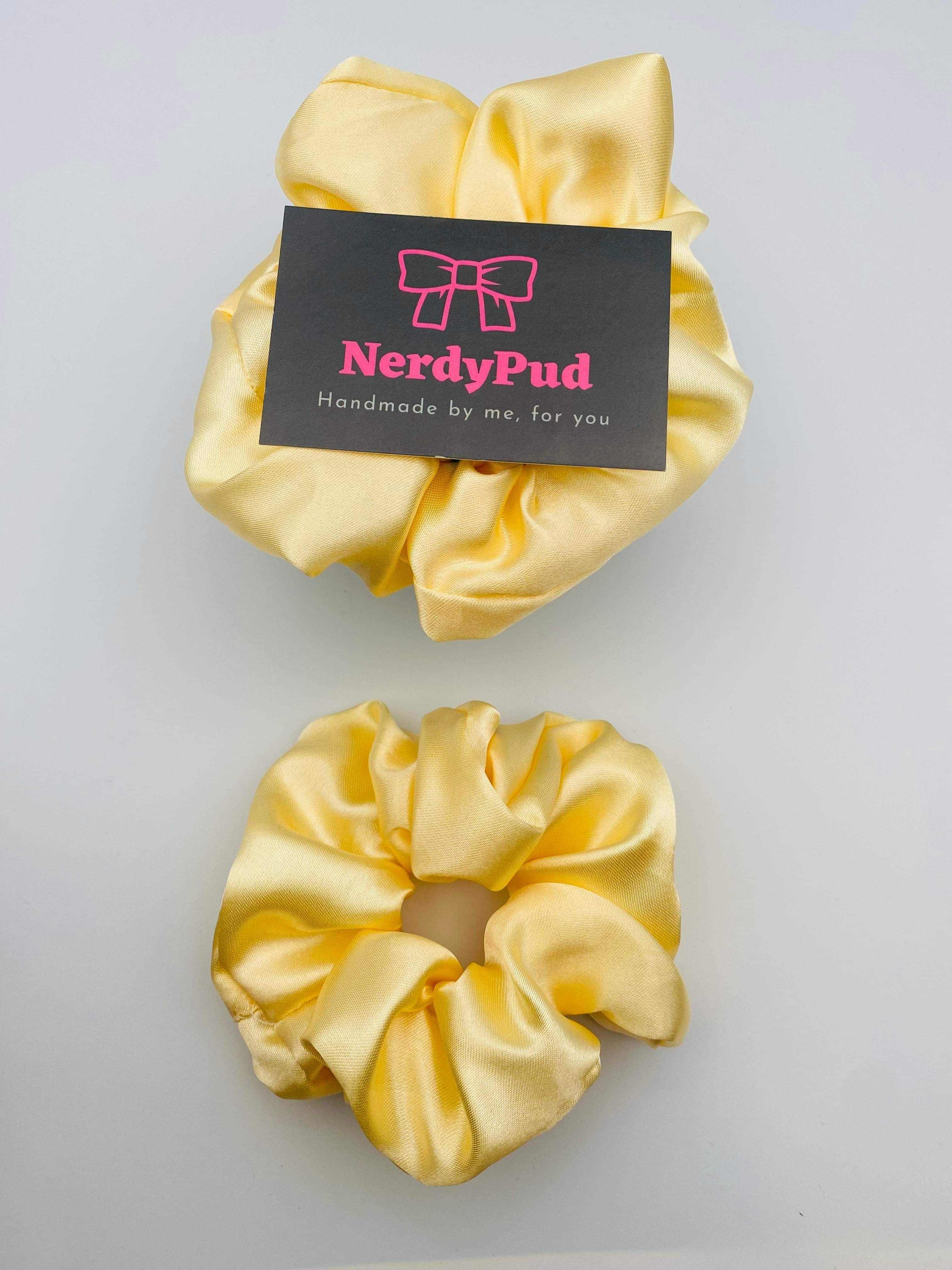 Champagne Satin Scrunchie
