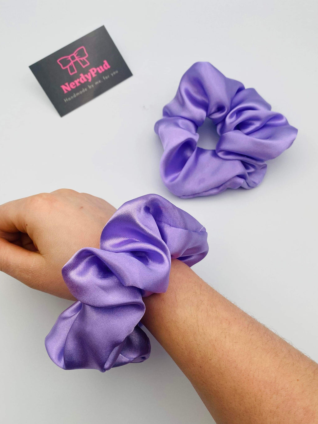 Lilac Satin Scrunchie