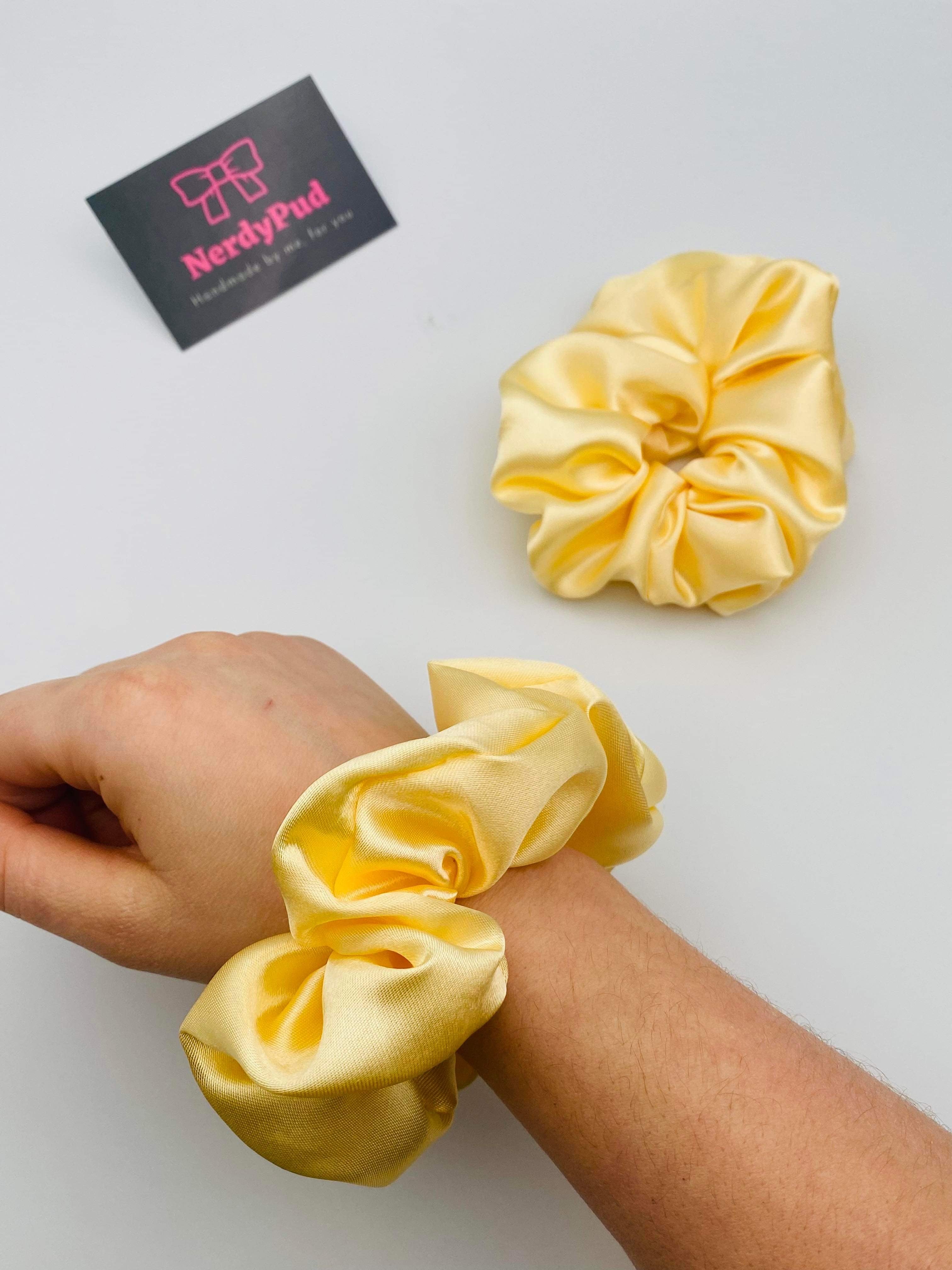 Champagne Satin Scrunchie