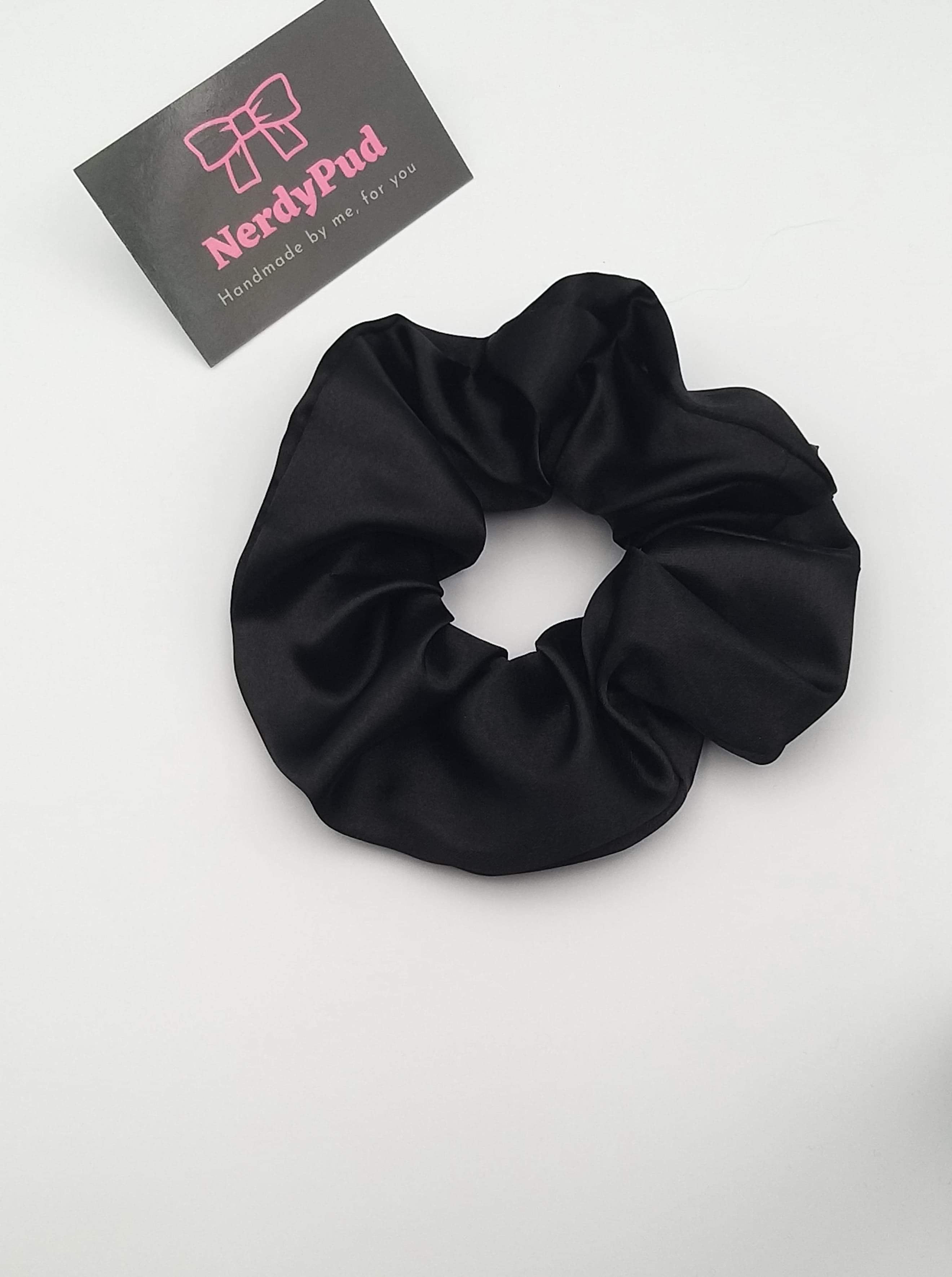 Black Satin Scrunchie