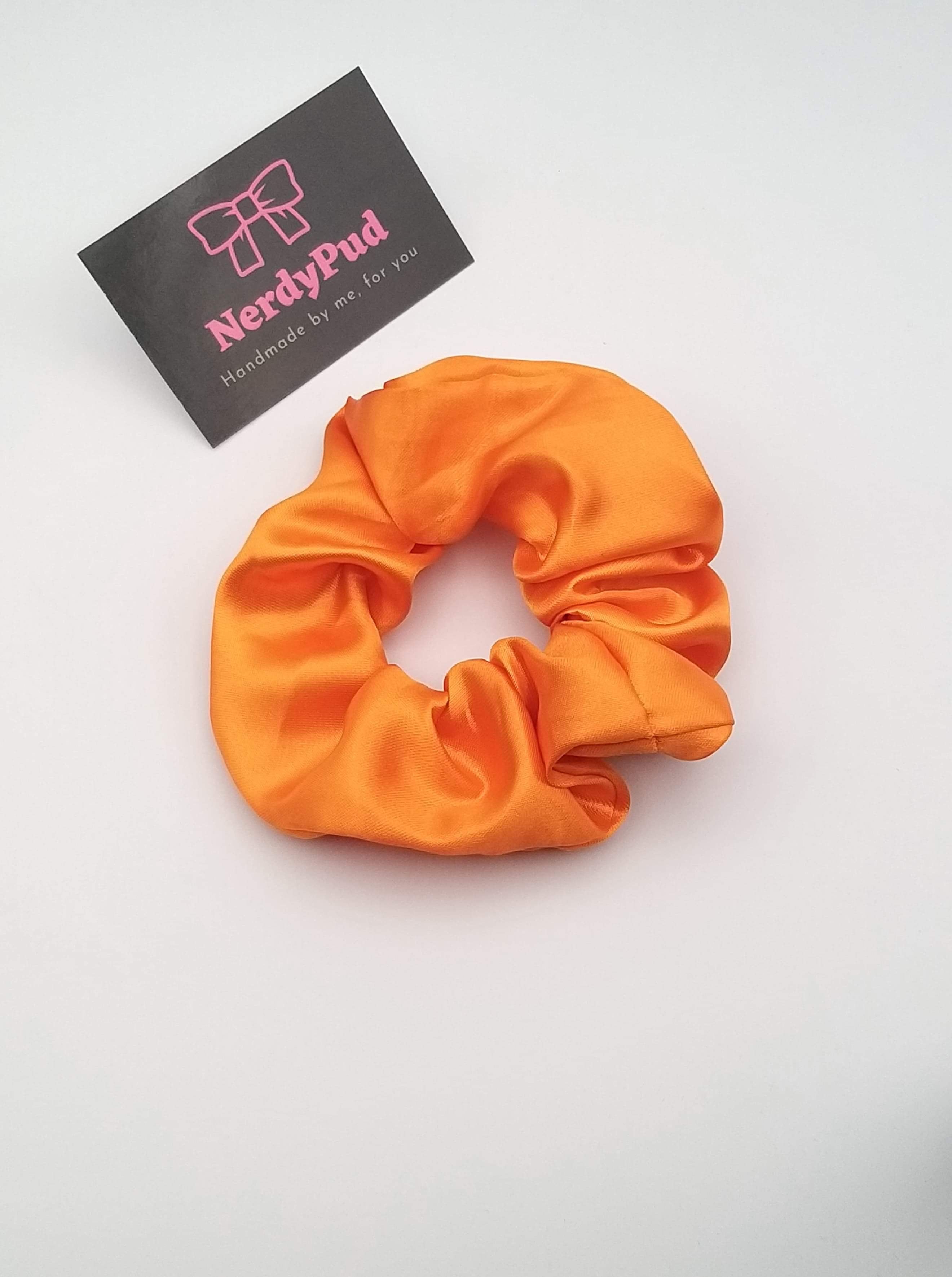 Orange Satin Scrunchie